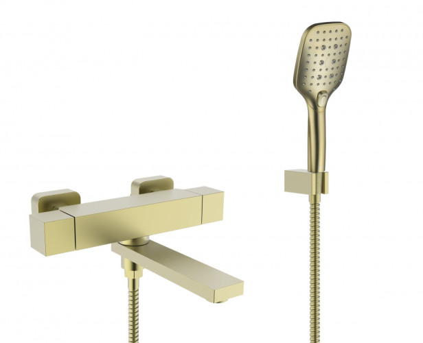 393533-S Смеситель термостат. для ванны (МАТ. ЗОЛОТО)  ViEiR (8/1шт)