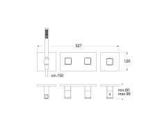 Внешняя часть термостатического смесителя CRISTINA Thermostatic external parts XQ76751