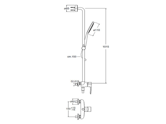 Смеситель для душа CRISTINA NEW DAY ND40651