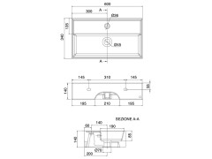 Раковина накладная/  подвесная Scarabeo TEOREMA 5002
