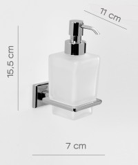 Gedy Colorado, настенный стеклянный дозатор c металлической помпой, цвет хром