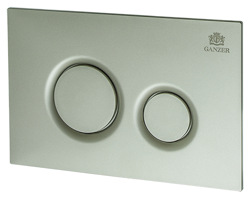 Кнопка для инсталляции  с КРУГ. клав. (САТИН)  GANZER  (24/1шт)