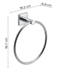 Gedy Fuji, полотенцедержатель - кольцо, цвет хром