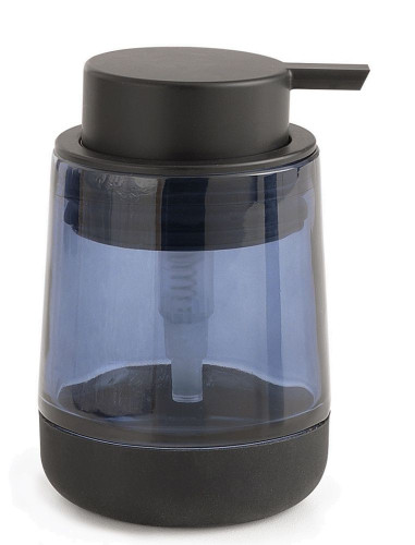 Gedy Nicole, настольный стеклянный дозатор с черной пластиковой помпой, цвет голубой