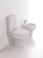 Olympia Clear, напольный унитаз моноблок 63x36 см, цвет белый глянцевый