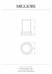 Держатель настольный высокий д/керамики стакана, дозатора жидкого мыла, золото Migliore Fortuna