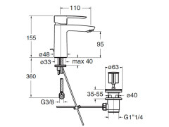 Смеситель для раковины CRISTINA NEW DAY ND22651