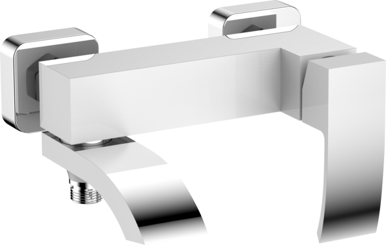 44031-F Смес. для ванны пов. (белый,хром) GANZER  (6/1шт)