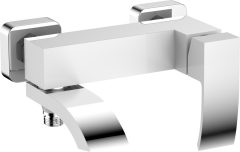 44031-F Смес. для ванны пов. (белый,хром) GANZER  (6/1шт)