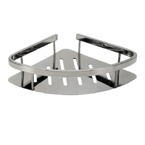 380-1 Полка угловая 1-ярусная (НЕРЖ) РОТАТО  (5/1шт)