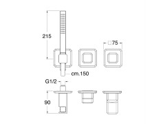 Наружные части смесителя для душа CRISTINA ITALY IT60352