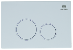 Кнопка для инсталляции с КРУГ. клав. (БЕЛЫЙ)  GANZER  (24/1шт)