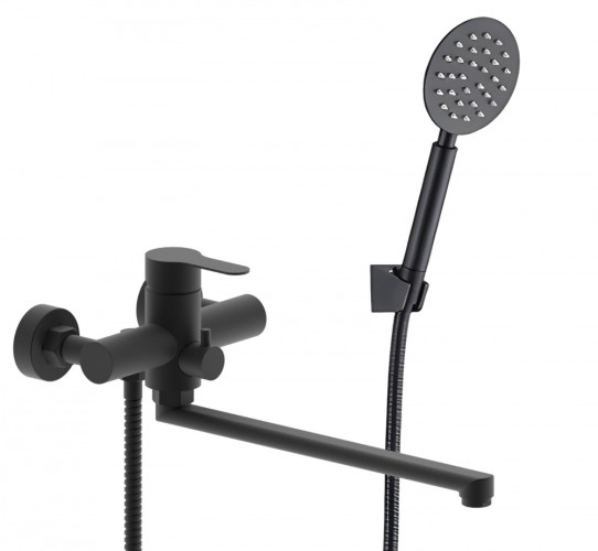 313541-C Смес. од. для ванны длин. (НЕРЖ,ЧЕРНЫЙ) ViEiR (8/1шт)