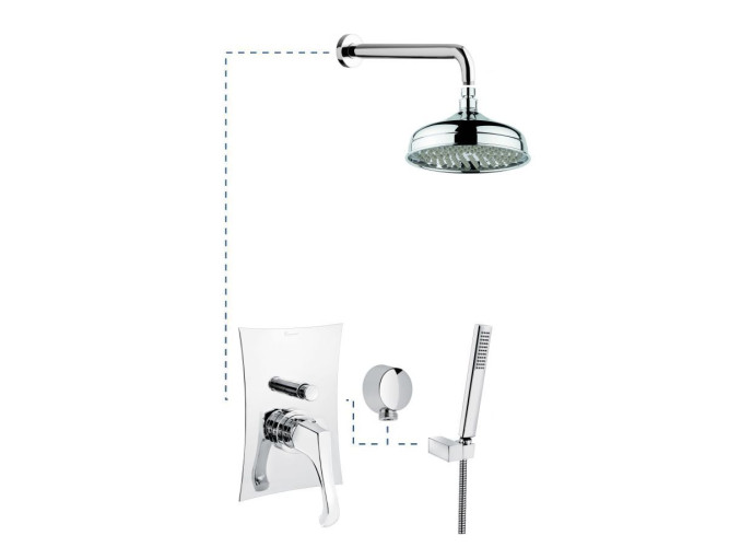 Emmevi Ares, душевой комплект 760CR, цвет хром