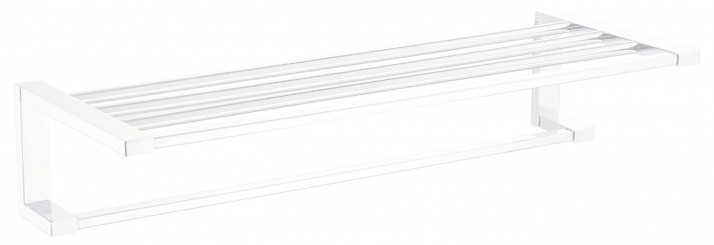 5020-F Полотенцедержатель с полкой  (БЕЛЫЙ) ViEiR  (10/1шт)