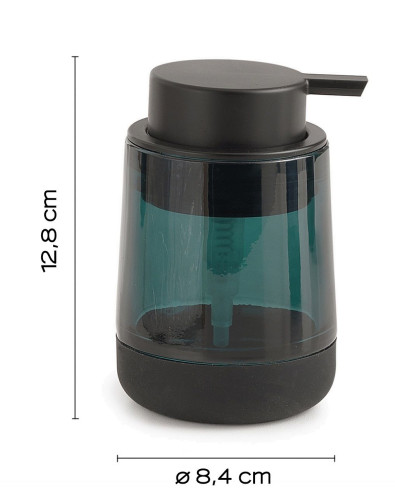 Gedy Nicole, настольный стеклянный дозатор с черной пластиковой помпой, цвет зеленый