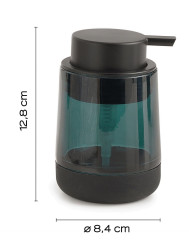 Gedy Nicole, настольный стеклянный дозатор с черной пластиковой помпой, цвет зеленый