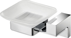 Sanibano Elegance, настенная стеклянная мыльница, цвет черный матовый