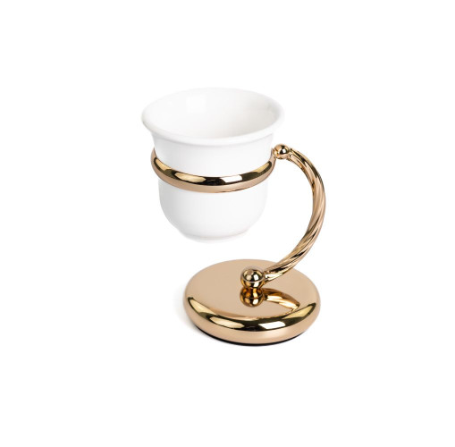 Stil Haus Giunone, настольный керамический стакан, цвет золото