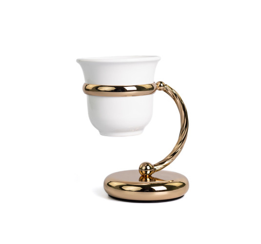 Stil Haus Giunone, настольный керамический стакан, цвет золото