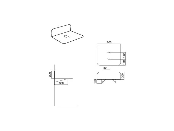 Консоль для умывальника Scarabeo PLANA 2553/GRG