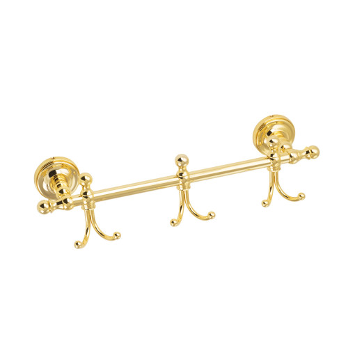 Планка с 3-мя двойными крючками L36 см, золото Migliore Mirella