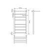 Полотенцесушитель водяной Comfysan Luce W-8 80/40 с полкой, хром