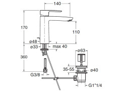 Смеситель для раковины CRISTINA NEW DAY ND26451