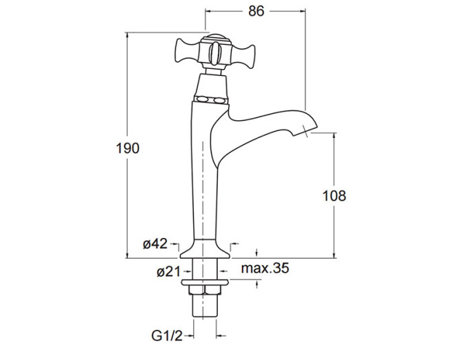Кран холодной воды CRISTINA CANOVA CN23051