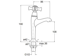 Кран холодной воды CRISTINA CANOVA CN23051