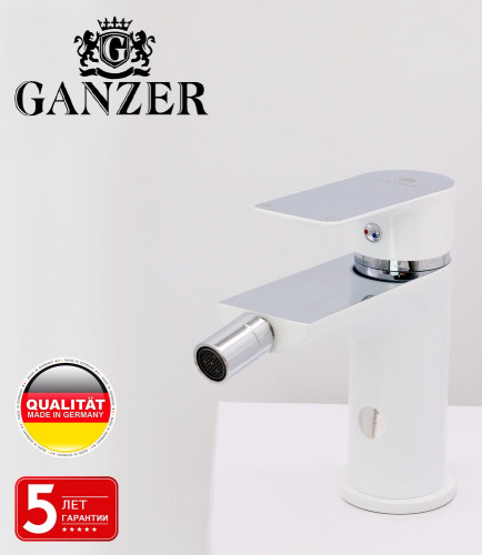 21051-F Смеситель для биде (бел.+хром) "GANZER"  (10/1шт)