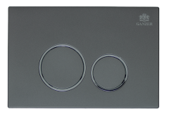 Кнопка для инсталляции с КРУГ. клав. (ГРАФИТ)  GANZER  (24/1шт)