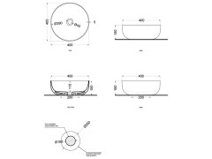 Раковина накладная CIELO ERA-ECO BAERA40 TL