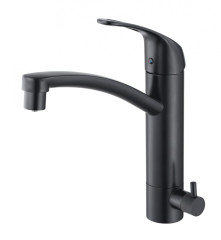 16027-C Смеситель для кухни, под фильтр (ЧЕРНЫЙ) GANZER (10/1шт)