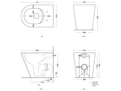 Унитаз напольный CIELO MARE MRVAK BA