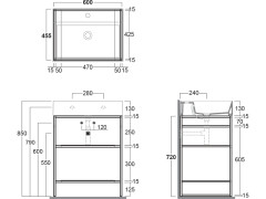 Консоль для раковины SIMAS AGILE AGSA61