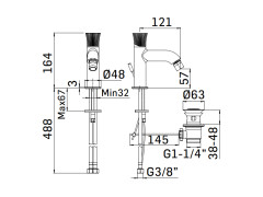 Смеситель для биде MAMOLI TOKYO 58710000TG5K
