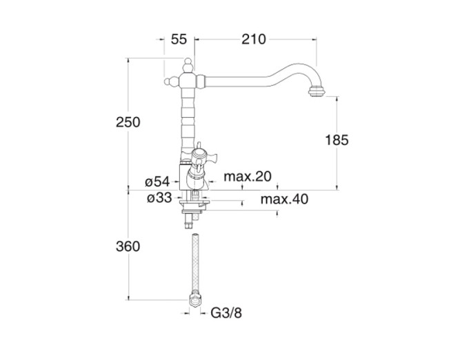 Смеситель для кухни CRISTINA KITCHEN KC46980