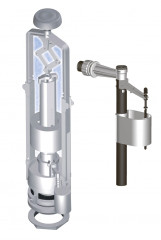 Арматура д/бачка с бок. под. 3/8+(1/2пер.) (Чехия)  ГАНЗЕР  (25/1шт)