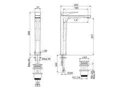 Смеситель для раковины FIMA CARLO FRATTINI ZETA Fima F3961/HNCR