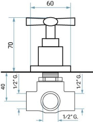 Emmevi Spirit New, встраиваемый дивертер на 3 выхода,цвет черный матовый