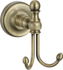 31052-D Крючок двойной (БРОНЗА) GANZER  (20/1шт)