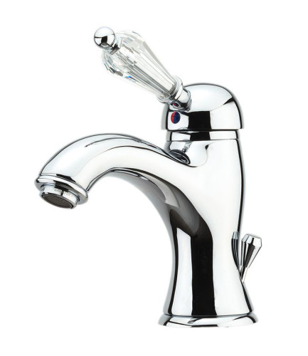 Fiore Imperiale Sky, однорычажный смеситель для раковины c донным клапаном, цвет хром - Swarovski