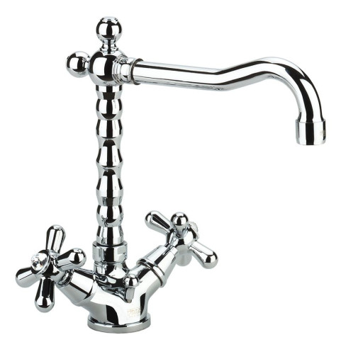 Fiore Margot Sky, двухвентильный смеситель для раковины с донным клапаном, цвет золото - Swarovski