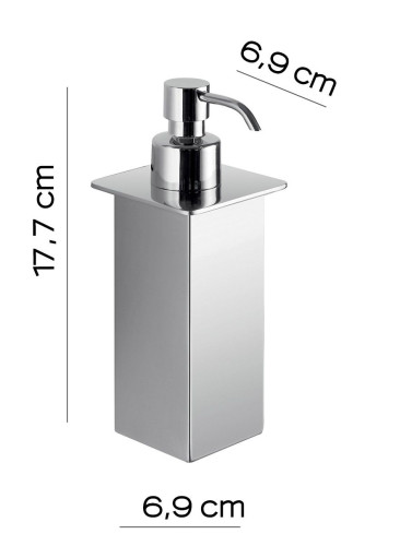 Gedy Colorado, настольный/настенный металлический дозатор c металлической помпой, цвет хром
