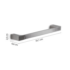 Gedy Pirenei, полотенцедержатель, длина 35 см, цвет зачищенный хром