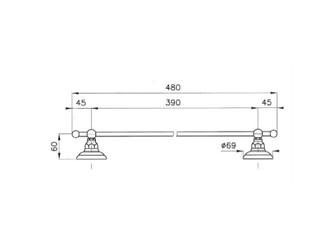 Полотенцедержатель NICOLAZZI CLASSICA 1484DB