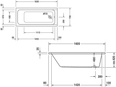 Ванна встраиваемая DURAVIT D-CODE 700096000000000