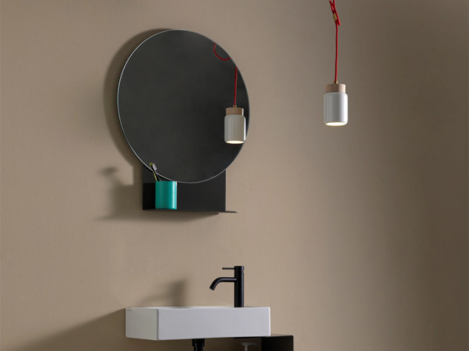 Зеркало с полкой Scarabeo FOLD 2301/NROP