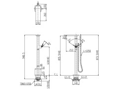 Смеситель для ванны напольный TOTO ZL TBP02303R